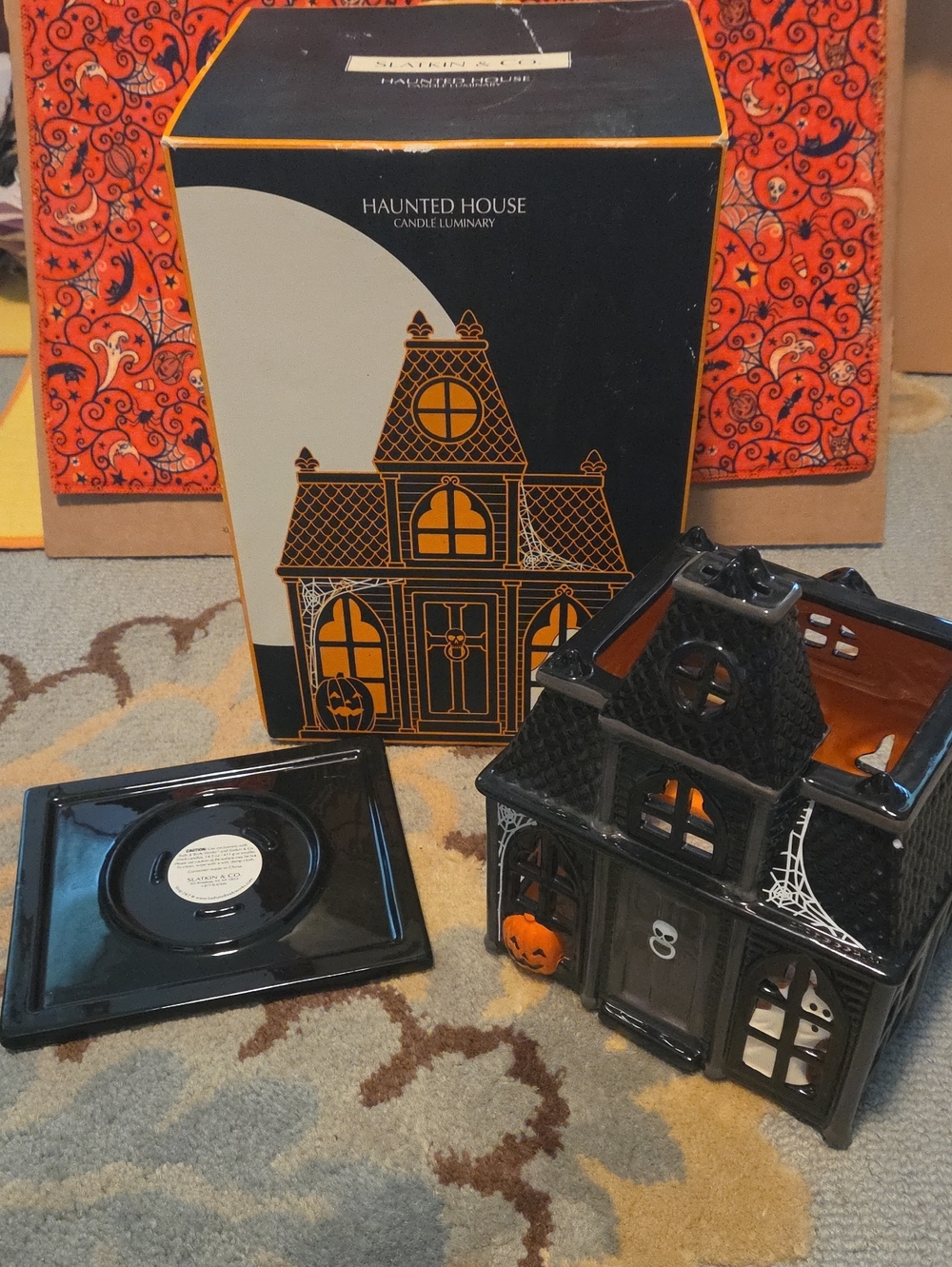 HBath And Body Works Haunted House Ceramic Candle Luminary